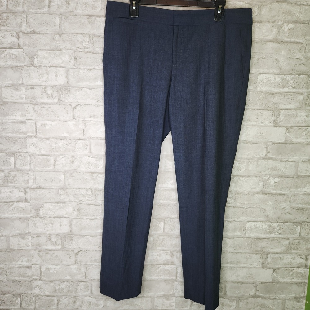 Banana Republic Dress Pants Navy Blue Logan Fit Stretch Professional Size 12